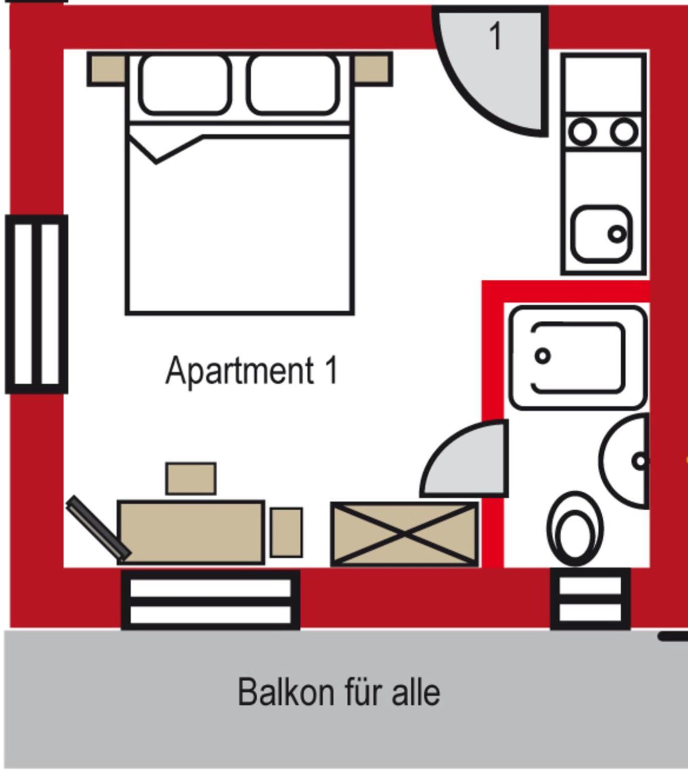 App 1 - Farbennest Mit Fruehstueck Teekueche, Sommerbergbahnen Inkl Таннхайм Экстерьер фото